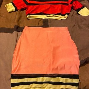 2 piece skirt and halter top